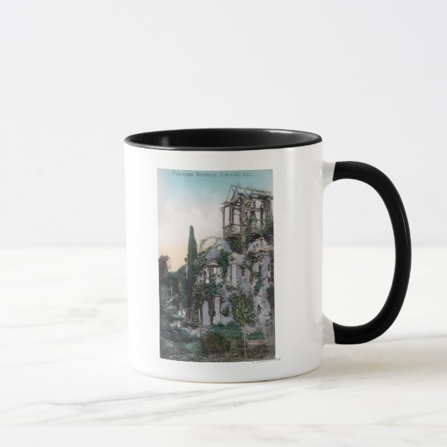 Außenansicht einer malerischen Residenz Tasse (Rechts)