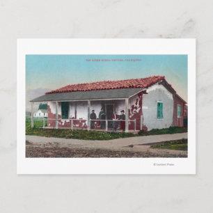 Außenansicht eines alten Adobe HomeVentura, CA Postkarte