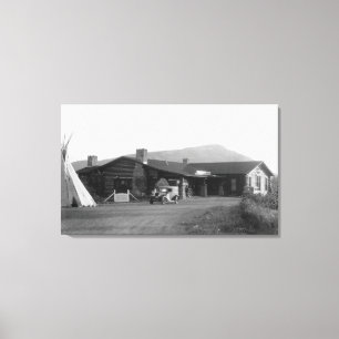 Außenansicht eines amerikanischen Ureinwohners Leinwanddruck