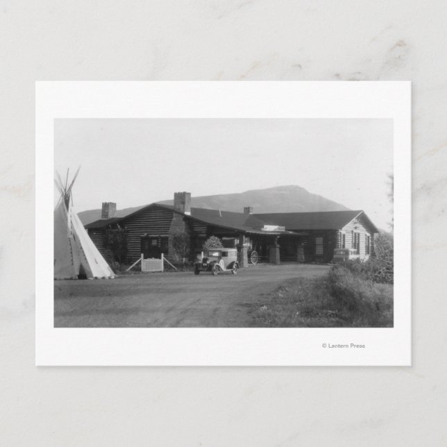 Außenansicht eines amerikanischen Ureinwohnerstamm Postkarte (Vorderseite)