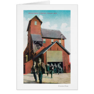 Außenansicht eines Bergwerks, Ausscheidende Arbeit