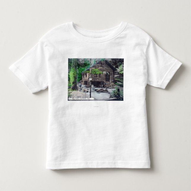Außenansicht eines Klotzes CabinCazadero, CA Kleinkind T-shirt (Vorderseite)
