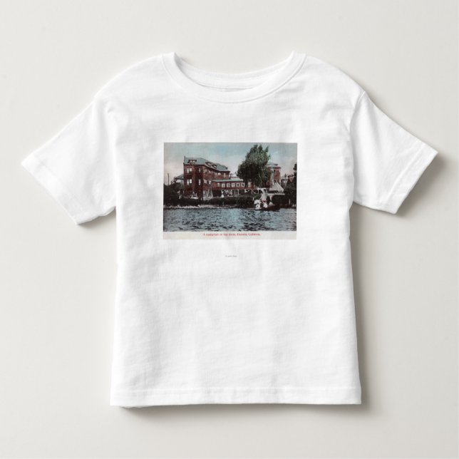 Außenansicht eines Sanitarium auf Bucht-Ufer Kleinkind T-shirt (Vorderseite)
