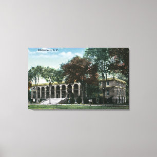 Außenansicht Gewerkschaft Uni Gymnasium Leinwanddruck