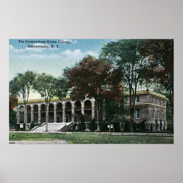 Außenansicht Gewerkschaft Uni Gymnasium Poster (Vorne)