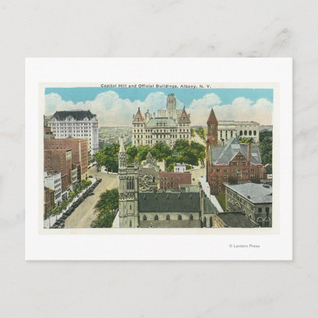 Außenansicht Hauptstadt Hügel und Offiziell Postkarte (Vorderseite)