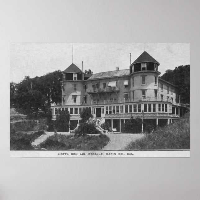 Außenansicht Hotel Bon Air in Escalle Poster (Vorne)