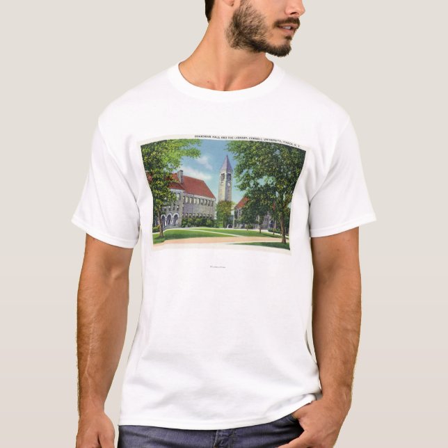 Außenansicht von Boardman Hall und die Bibliothek T-Shirt (Vorderseite)