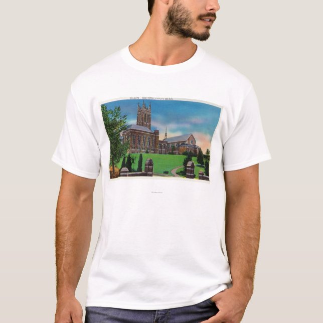 Außenansicht von Colgate-Theologischer Fakultät T-Shirt (Vorderseite)