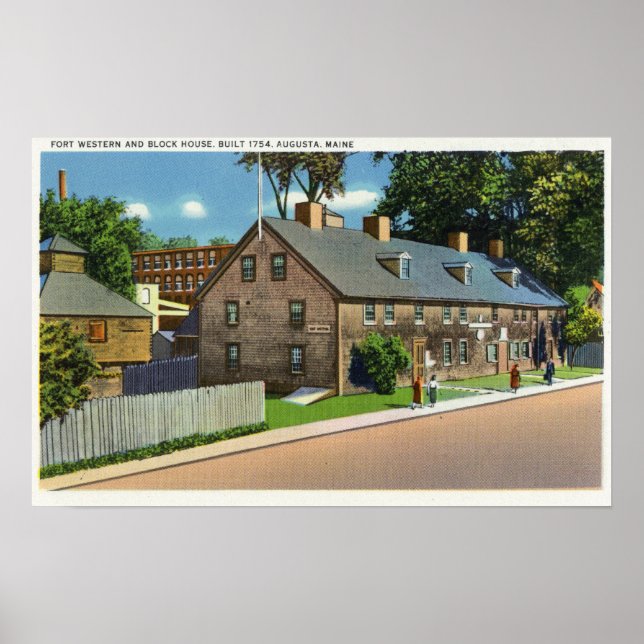 Außenansicht von FT. Western- und Blockhäuser # Poster (Vorne)