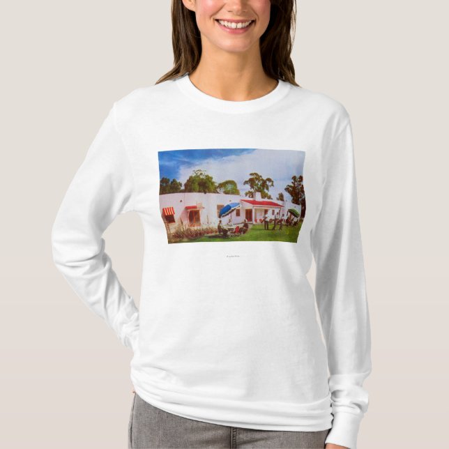 Außenansicht von Golf u. von Land Los Serranos T-Shirt (Vorderseite)
