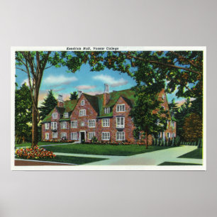 Außenansicht von Kendrick Hall, Vassar Uni Poster