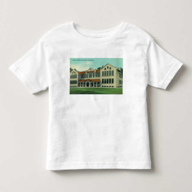 Außenansicht von Longfellow Schule Kleinkind T-shirt (Vorderseite)