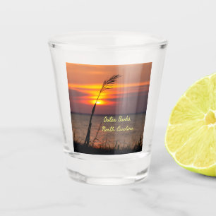 Außenbänke North Carolina Beach Sunset Orange Sk Schnapsglas