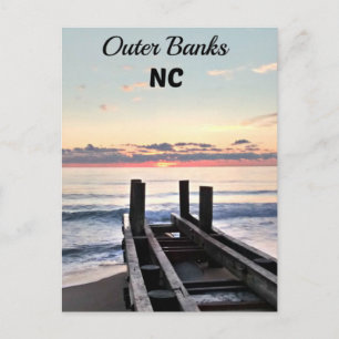 Außenbänke, North Carolina Postkarte