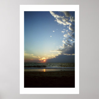 Außenbanken morgens 1 poster
