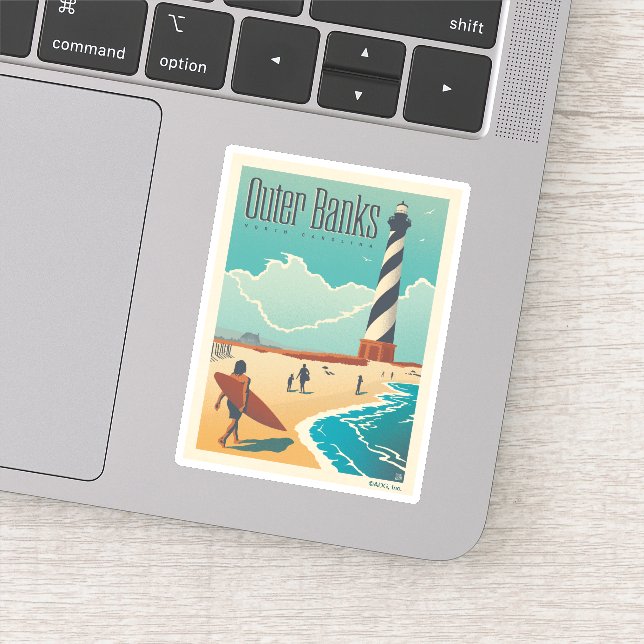 Außenbanken | North Carolina Aufkleber (Detail)