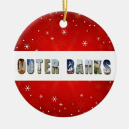 Außenbanken North Carolina Foto Weihnachten Keramik Ornament