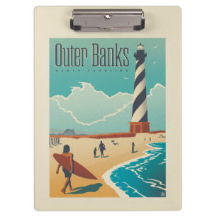 Außenbanken North Carolina Klemmbrett