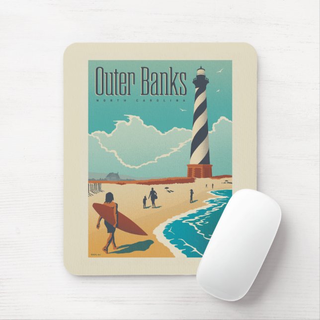 Außenbanken | North Carolina Mousepad (Mit Mouse)