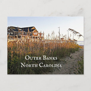 Außenbanken North Carolina Postkarte