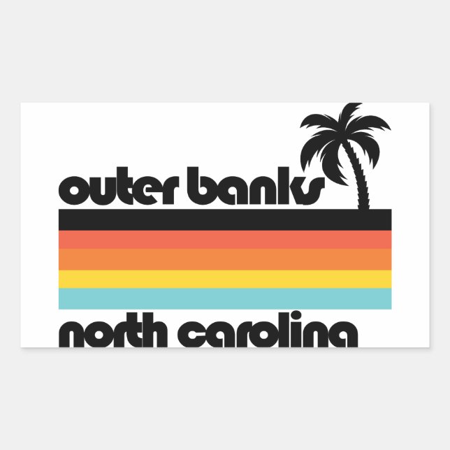 Außenbanken North Carolina Rechteckiger Aufkleber (Vorderseite)