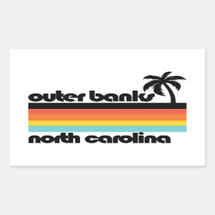 Außenbanken North Carolina Rechteckiger Aufkleber