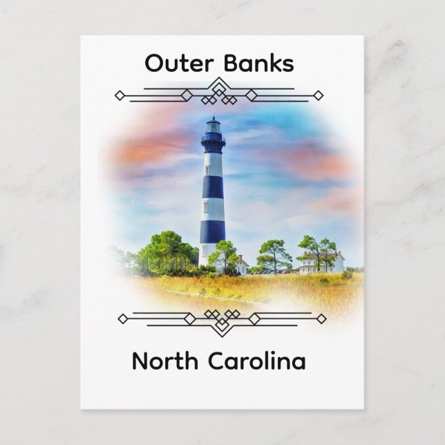 Außenbanken North Carolina T - Shirt Postkarte (Vorderseite)
