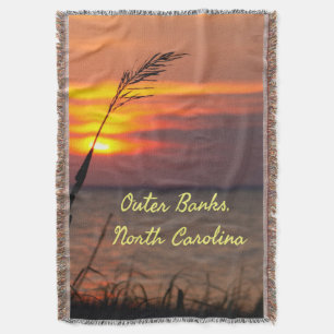 Außenbanks North Carolina Beach Sunset Orange Sky Decke