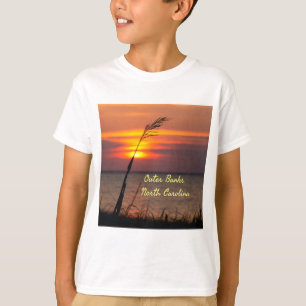 Außenbanks North Carolina Beach Sunset Orange Sky T-Shirt