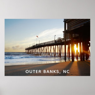 Außenbanks North Carolina OBX Avalon Angelpunkt Poster