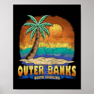 Außenbanks North Carolina Vintages beängstigendes Poster