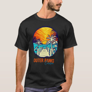 Außenbanks Sonnenuntergang Matching Ferien Freunde T-Shirt
