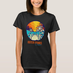 Außenbanks Sonnenuntergang Matching Ferien Freunde T-Shirt