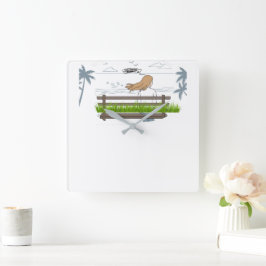 Außenbereich Quadratische Wanduhr