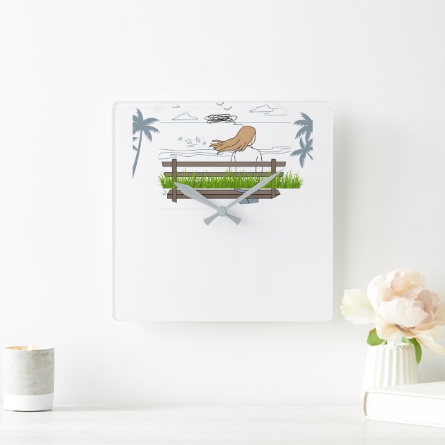 Außenbereich Quadratische Wanduhr (Zuhause)