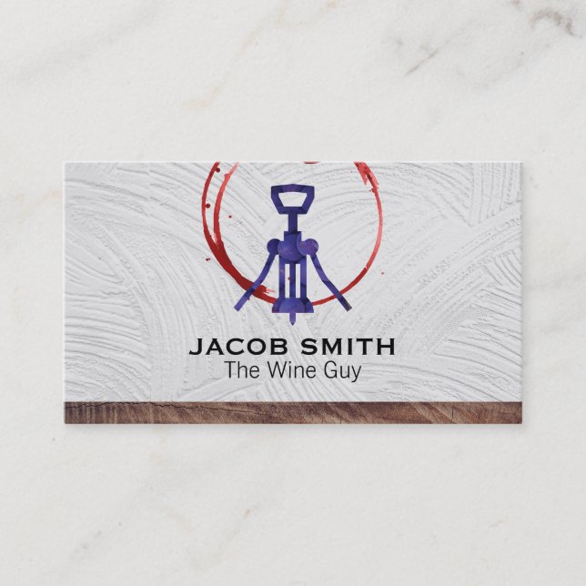 Außenbereich | Wein | Holzschnitt | Wein Visitenkarte (Vorderseite)