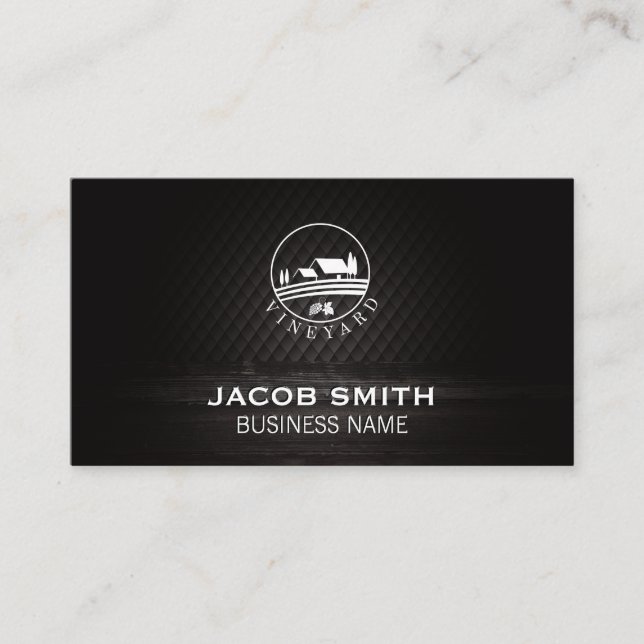 Außenbereich | Wein | Holzschnitt | Weinberg Visitenkarte (Vorderseite)