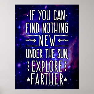 Außengalaxie / Nebula mit Erkundungswörtern Poster