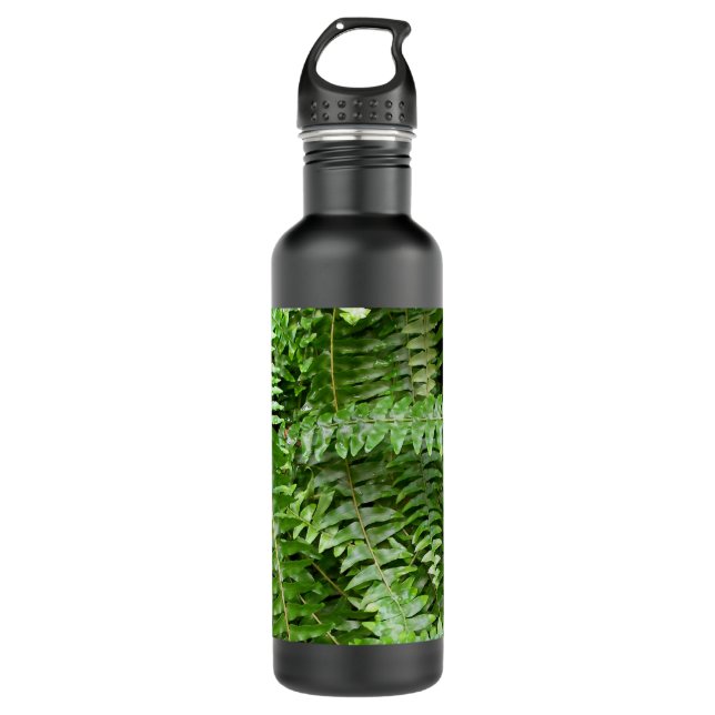 Außengrenzen I Grüne Natur Edelstahlflasche (Vorderseite)