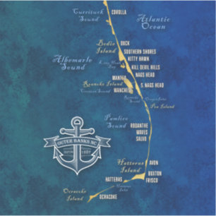 Außenkarte der Banken - Vinyl Sticker