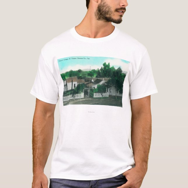 Außenluftaufnahme der französischen Hütte T-Shirt (Vorderseite)