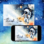 Außenraum Astronaut Babydusche Dank Karte<br><div class="desc">Astronautin Baby Dusche editierbare Vorlage Dank Karte sofortigen digitalen Download,  niedliche Aquarellbaby in einem Weltraum Anzug fliegen im All Dank Karte Download</div>