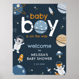 Außenraum Babydusche Begrüßungsschild-Plakat Poster