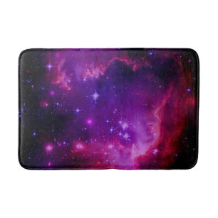 Außenraumgalaxie / Nebula Lila Zinnsteine Badematte