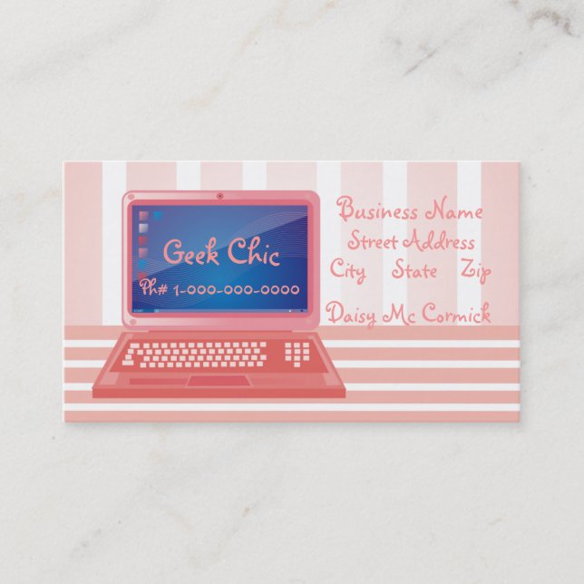 Aussenseiter-Chic-Computer Visitenkarte (Vorderseite)