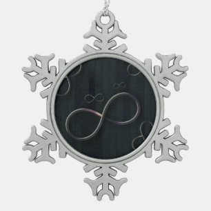 Aussenseiter-Geschenke der Unendlichkeits-  Schneeflocken Zinn-Ornament