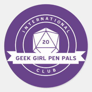 Aussenseiter-Mädchen-Brieffreund-Aufkleber Runder Aufkleber