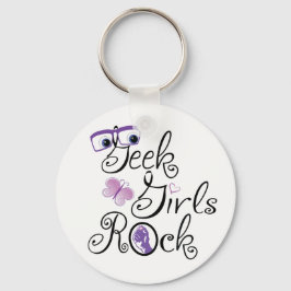 Aussenseiter-Mädchen-Felsen Schlüsselanhänger