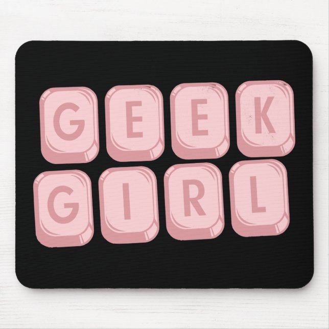 Aussenseiter-Mädchen-Rosa-Tastatur Mousepad (Vorne)